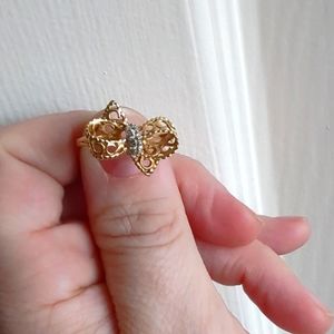 Vintage Gold Ring with micro diamonds